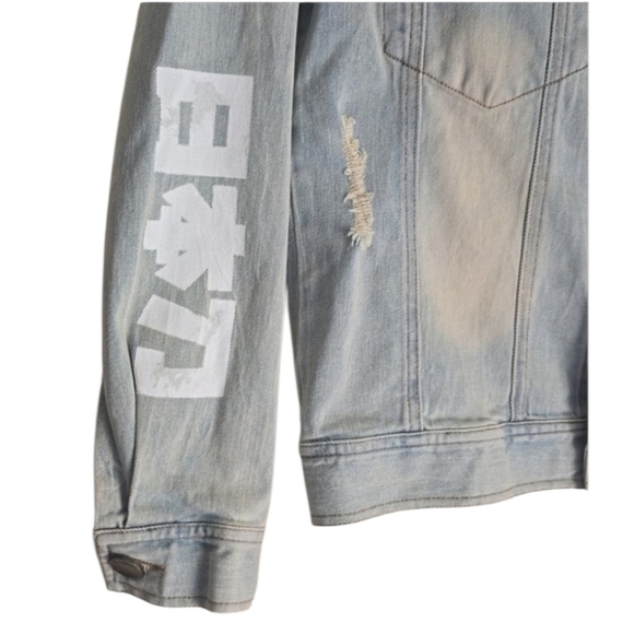 Bibisama "Hagane" Anime Inspired Streetwear Unisex Demin Jacket Size 1 - Picture 7 of 16